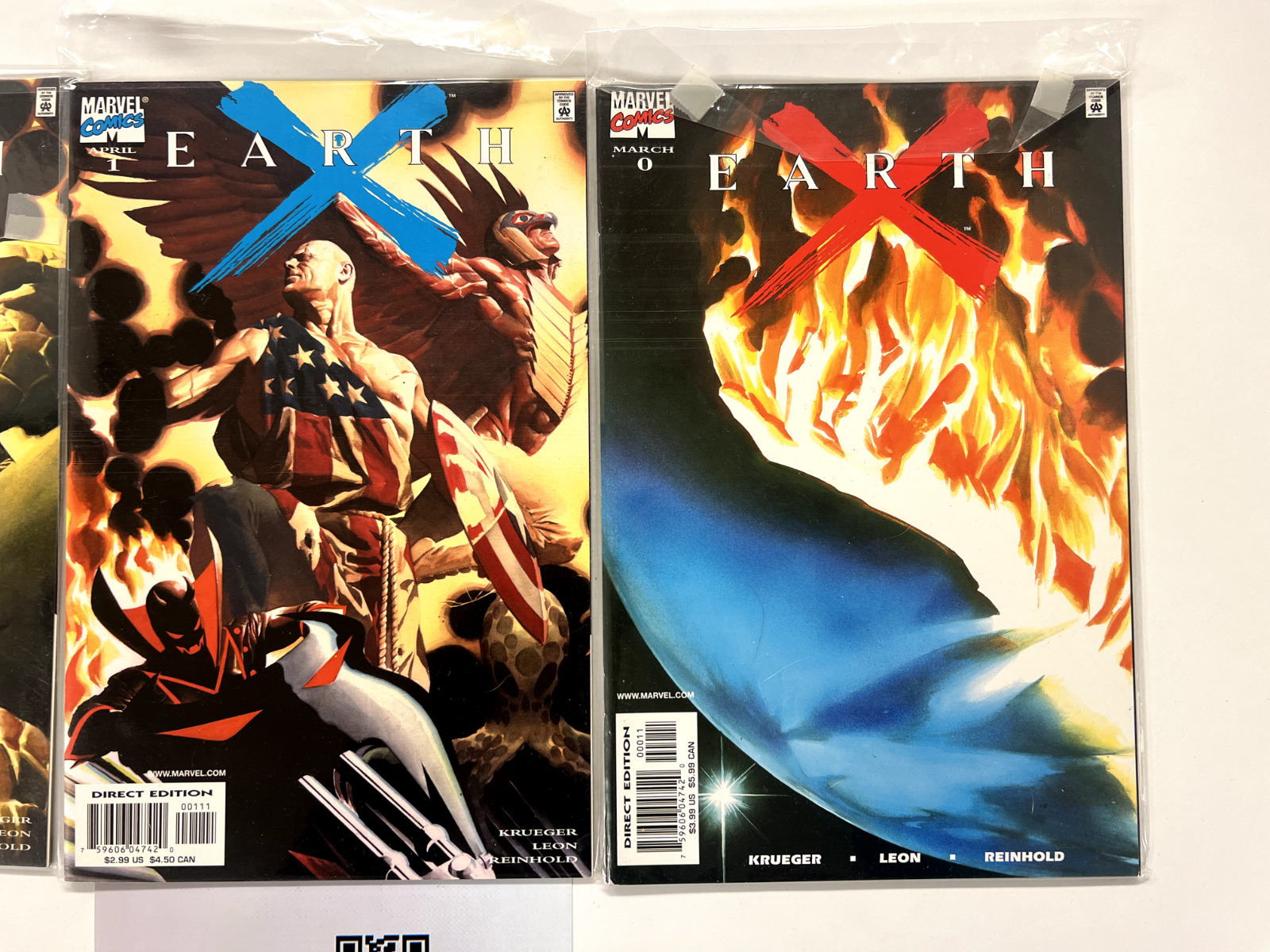 3 Earth X Marvel Comic Books # 0 1 2 Avengers Defenders Spiderman Thor