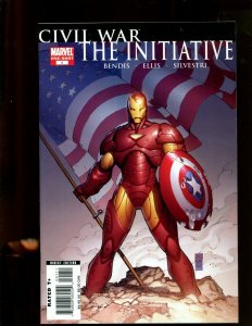 CIVIL WAR: THE INITIATIVE #1 (9.2) IRON MAN WITH CAP'S SHIELD! ONE-SHOT! 2007~