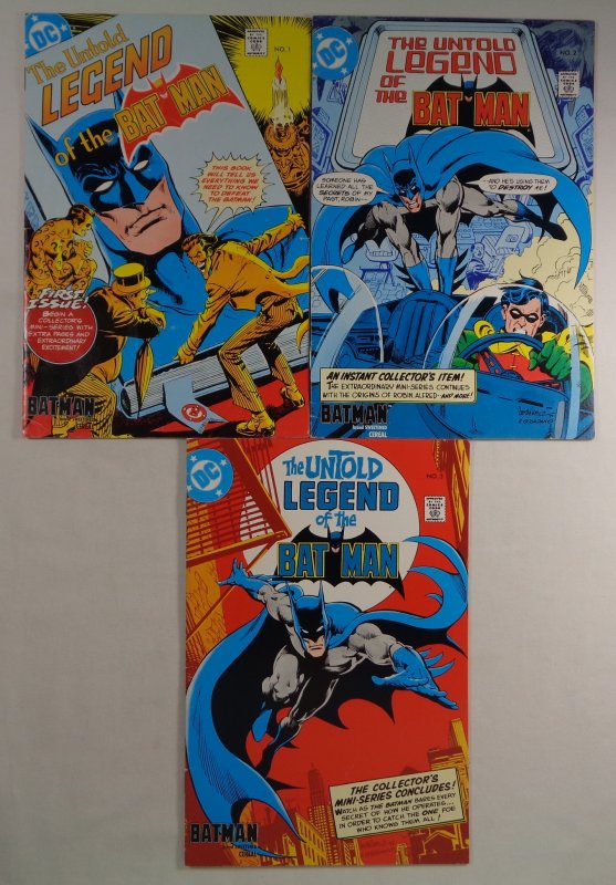 Untold Legends of Batman #1 2 3 Joker Batman Cereal DC 1980