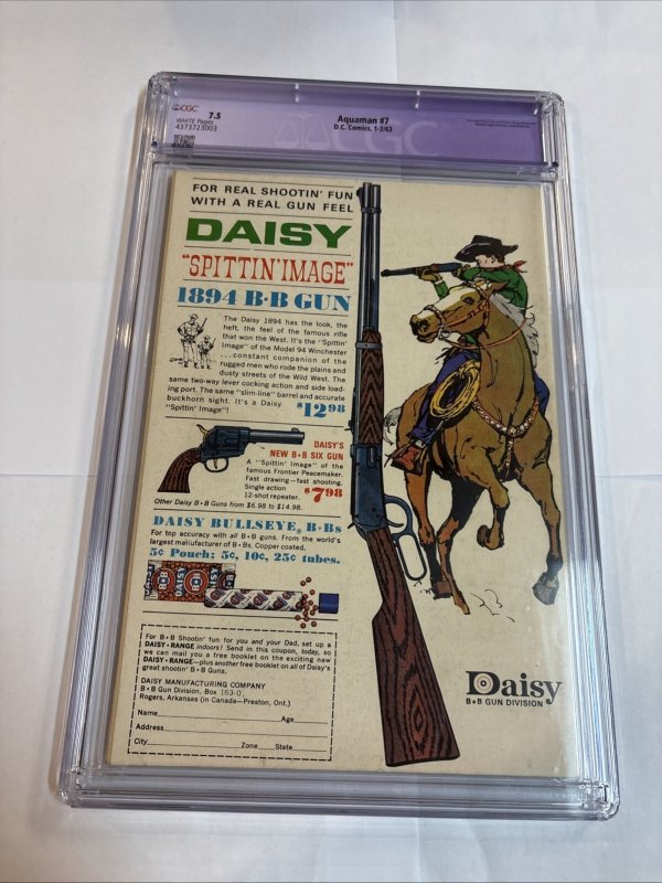 Aquaman (1963) # 7 (CGC 7.0 WP) Slight C-1 Restoration Purple