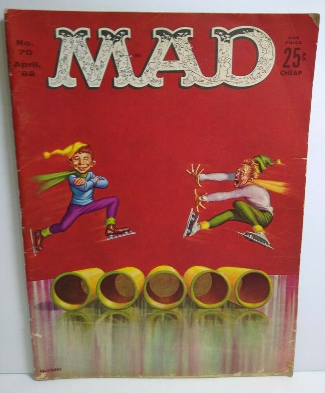 MAD Magazine April 1962 No 70 Figure Skating Comedy Cover Collectible Comic