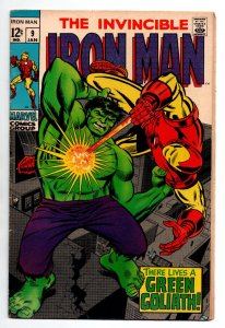 Invincible Iron Man #9 - vs Hulk Android - 1969 - FN/VF