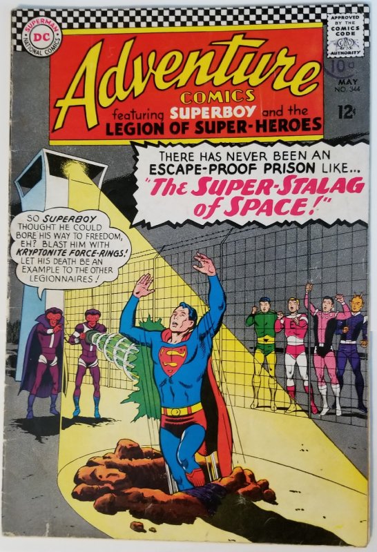 Adventure Comics #344 (1966)(newstand stamp)