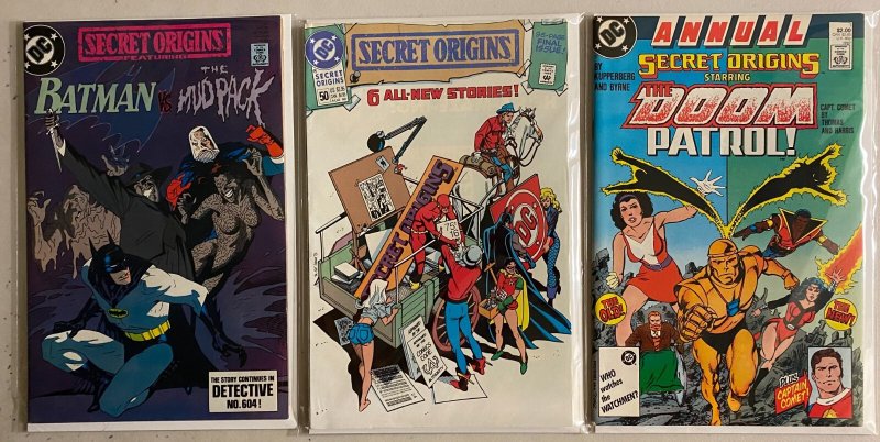 Secret Origins lot #1-50 + Annual  DC 2nd (average 6 FN) 27 diff (1986-'90)