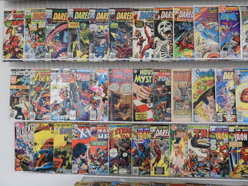 Huge Lot 140+ Silver Bronze Age Comics W/ Spider-man, Daredevil, Hulk+ See Descp