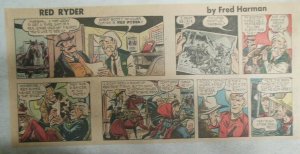 Red Ryder Sunday Page by Fred Harman from 9/22/1957 Third Page Size! Western !