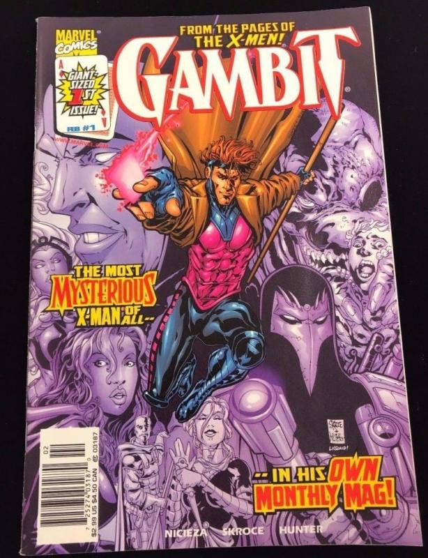 GAMBIT #1, NM-, X-men, Cajun, 1999 series, more Marvel in store, Skroce