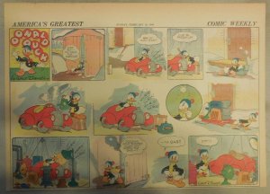 Donald Duck Sunday Page by Walt Disney from 2/18/1940 Half Page Size 