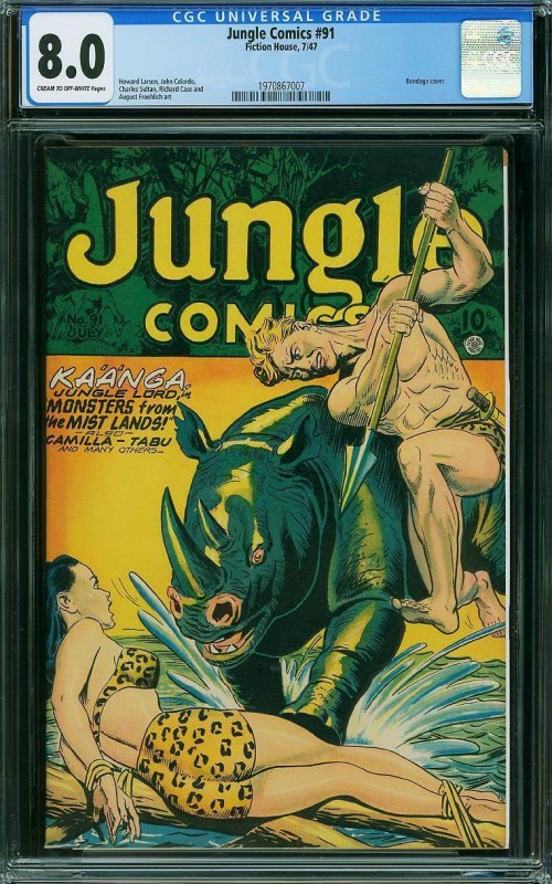 Jungle Comics #91 (1947) CGC 8.0