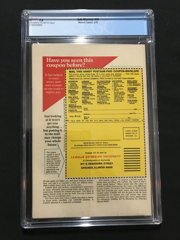Sub-Mariner #59 (1973) CGC 7.5