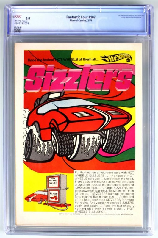 Fantastic Four #107 (1971) CGC 8.0