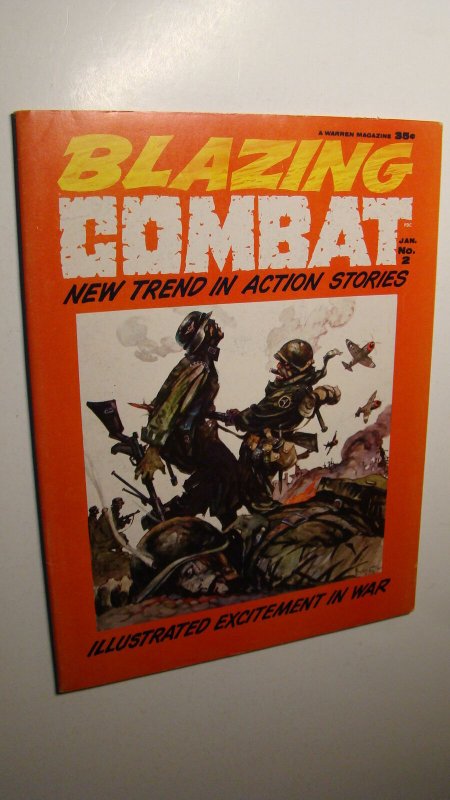 BLAZING COMBAT 2 *IN-GRADE* WARREN 1965 FRAZETTA MORROW SEVERIN TORRES TOTH ART