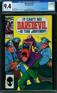 Daredevil #218 (1985) CGC 9.4 NM
