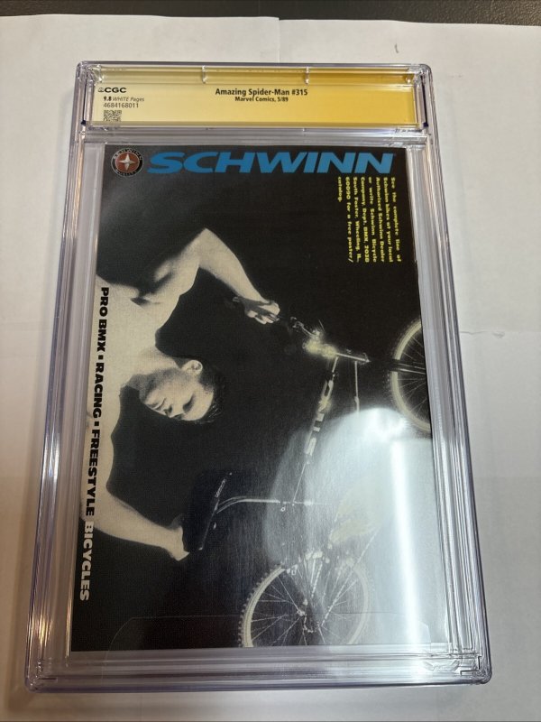 Amazing Spider-Man (1989) # 315 (CGC 9.8 WP) Signed Full Todd Mcfarlane • Venom