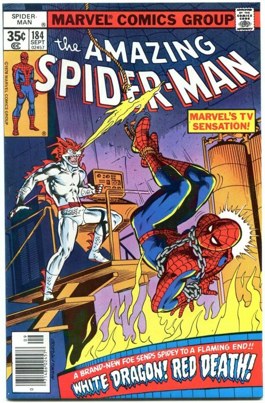 AMAZING SPIDER-MAN #184-1978-WHITE DRAGON-MARVEL-SPIDEY VF+