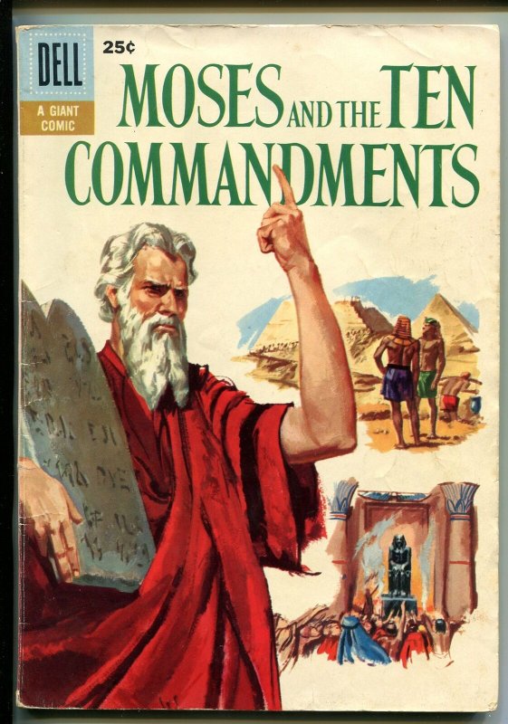 MOSES AND THE TEN COMMANDMENTS #1 1957-DELL-GIANT-1ST ISSUE-HISTORIC-vg 