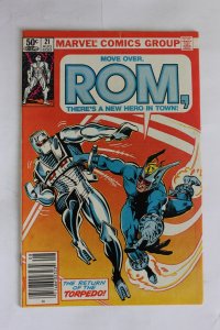 Rom #21 Newsstand Edition (1981) Rom VFNM