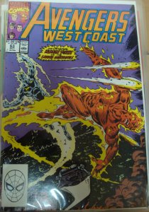 Avengers West Coast #63 Roy Thomas Story Paul Ryan Art 1st app Living Lightning