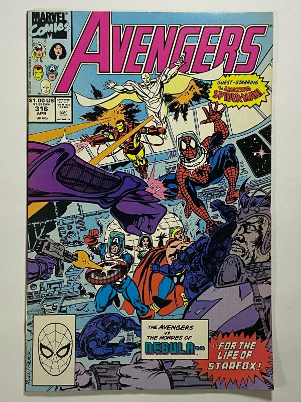 Avengers #316 Spider-Man Joins 1990 Marvel Comics