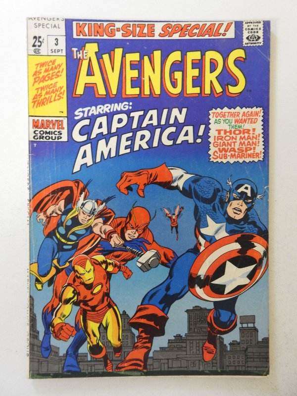 The Avengers Annual #3 (1969) VG+ Condition stain bc