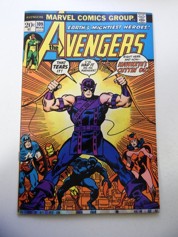 The Avengers #109 (1973) 1st App of Imus the Champion! FN+ Condition