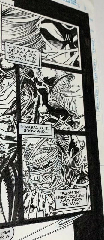 Spider-man 53 Original Art Page 16 20 Scarlet Spider V Venom Tom Lyle 1/2 Splash