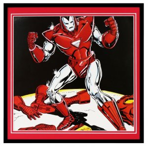 VINTAGE 1988 Marvel Iron Man Framed 12x12 Poster Display