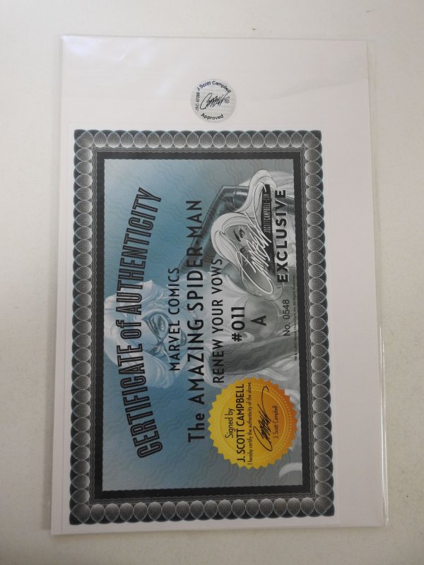 Amazing Spider-Man: Renew Your Vows #11 Variant Signed by Campbell Cert sealed!