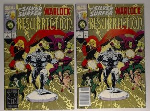 Two Silver Surfer / Warlock: Resurrection #1 Comics (Marvel, 1993) Direct and...