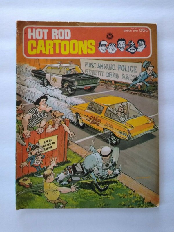 Hot Rod Cartoons Magazine March 1967 # 15 Drag Race Beatnik Automobiles Comic 