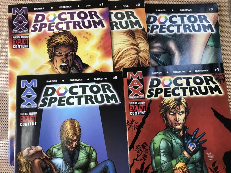 Doctor Spectrum #1, 2, 3, 4, 5 lot / run : Marvel Max 2005 VF’s; Sara Barnes