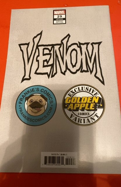 Virgin Venom #1 and venom #28 golden apple variant WWE