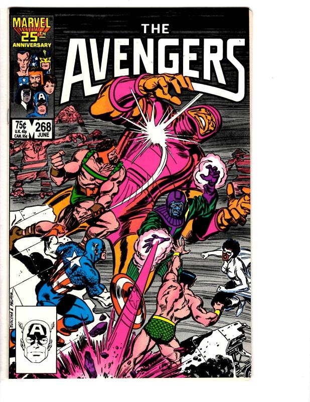 5 The Avengers Marvel Comic Books # 264 265 266 267 268 Wasp Silver Surfer WT1