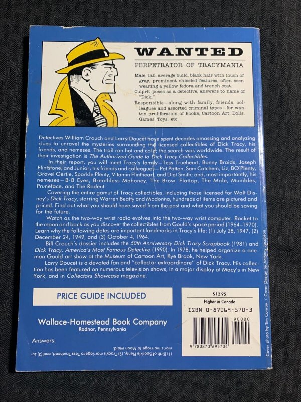 1990 The Authorized Guide to DICK TRACY COLLECTIBLES William Crouch SC GD+ 2.5