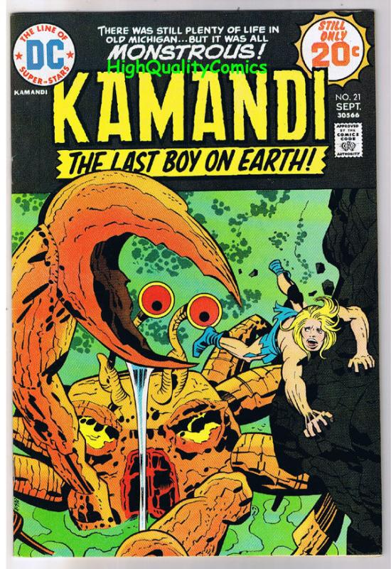 KAMANDI #21, VF+, Jack Kirby, Last Boy on Earth, 1972, more JK in store