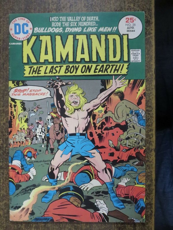 KAMANDI 28 FINE April 1975 DC Kirby! COMICS BOOK