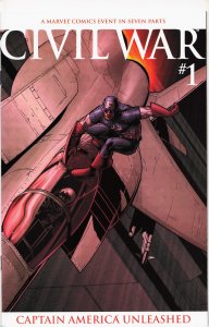 Civil War #1 Second Print Cover (2006) Captain America