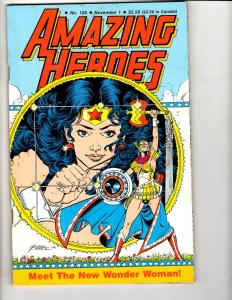 8 Amazing Heroes Comic Book Magazines # 100 106 108 112 115 116 118 125 TD13