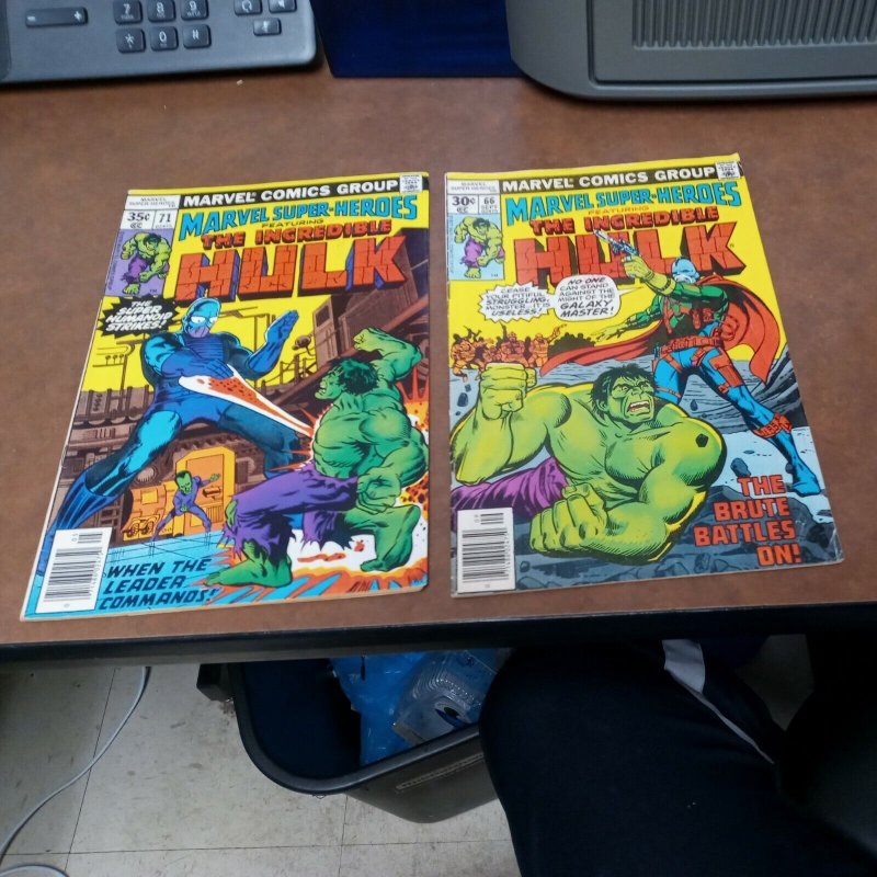 Marvel Superheroes 20 Issue Bronze Age Incredible Hulk Comics Lot Run