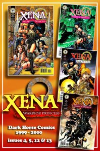 XENA WARRIOR PRINCESS #4, 5, 12, 13 (1999-2000) DARK HORSE 9.0 VF/NM  Hit TV Fun