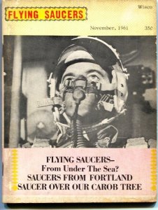 FLYING SAUCERS PULP MAGAZINE-Nov 1961-UFO-TELEPATHY-collectors ads & more-rare