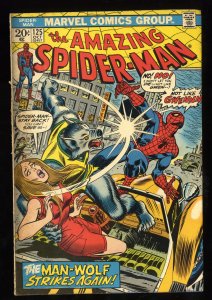 Amazing Spider-Man #125 GD+ 2.5 2nd Man-Wolf!
