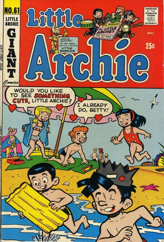Little Archie #61 VG ; Archie | low grade comic Bikini Beach Swimsuit Cover 1970