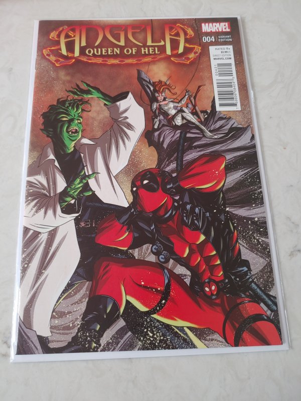 Angela Queen of Hel #4 Incentive Mike McKone Deadpool Variant Cover. NM Marvel