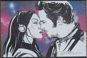 GAMORA GoTG PELVIC SORCERY - NICK GRIBBON Artist Signed Pop Art Print 6×4