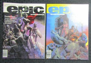 1980 Summer EPIC ILLUSTRATED #1 and two Corben Frazetta VF/VF+