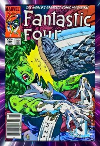Fantastic Four #284 (Byrne) Rare [2x] Newsstand Canadian Price Variant! She-Hulk