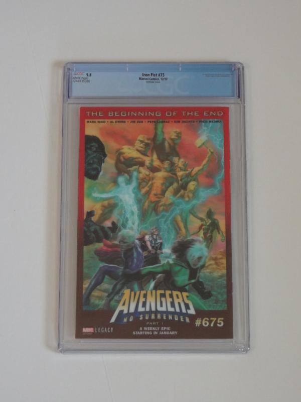 Iron Fist #73 CGC 9.8; 3D lenticular cover--Homage to Iron Fist #14!!