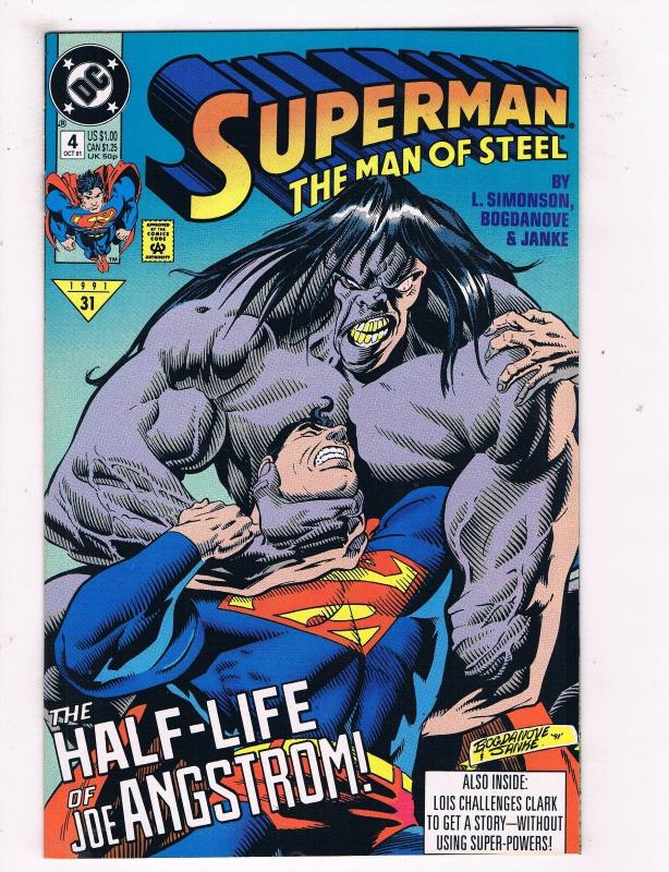 Superman: The Man Of Steel #4 VF/NM DC Comics Comic Book Simonson 1991 DE43 TW14