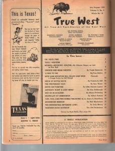 True West 8/1959-Western-Indian buffalo hunt-Sam Houston-VG